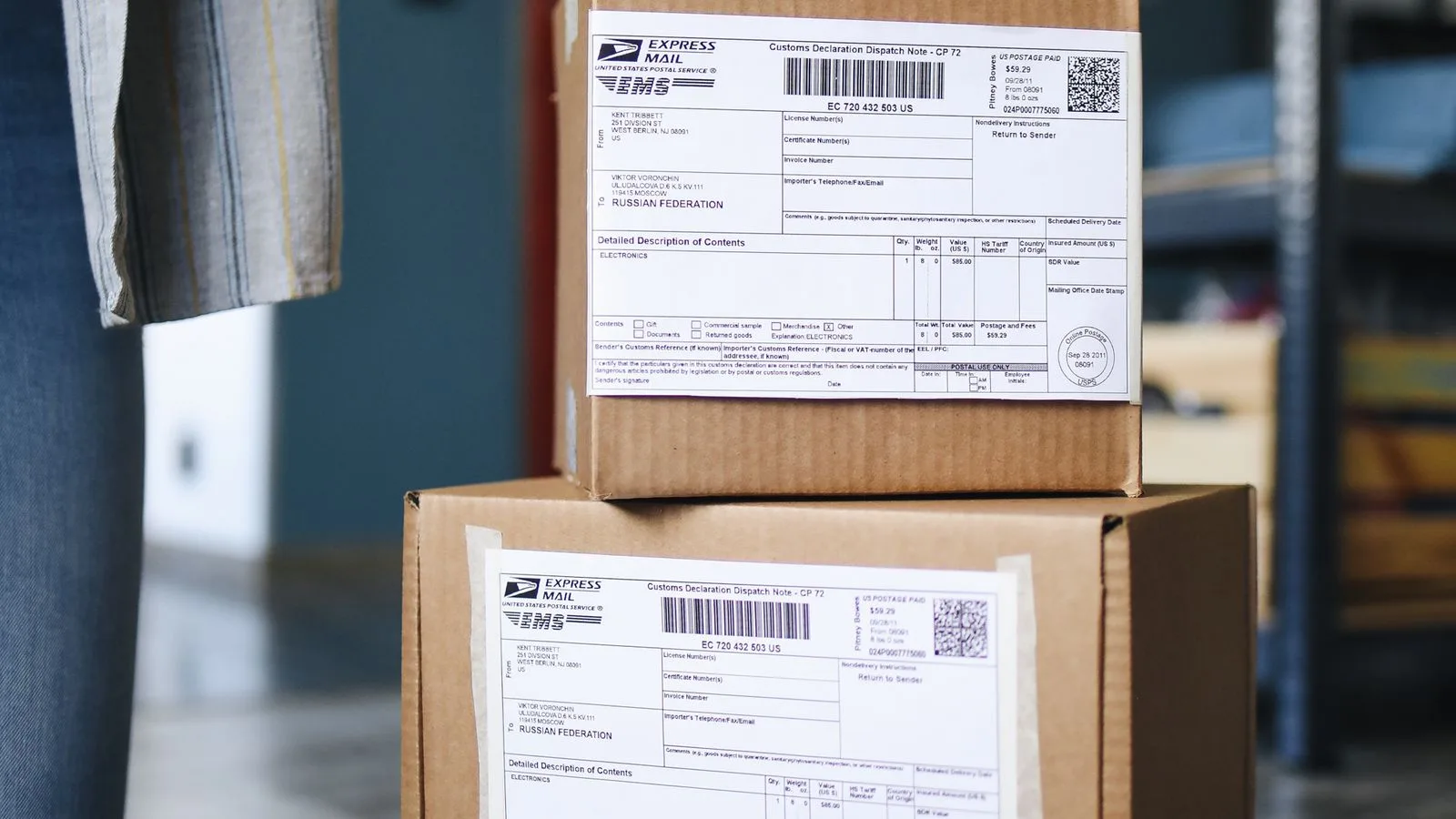 Cardboard parcels ready for shipping, representing e-commerce returns